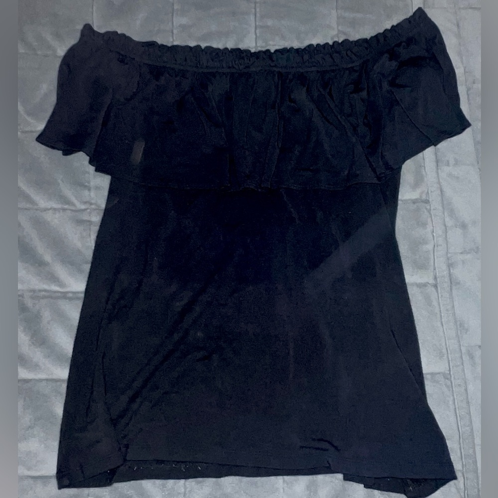 Black Off-the-Shoulder Blouse